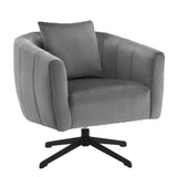 360&deg Swivel Accent Chair, Modern Velvet Fabric Living Room Armchair, Comfy Wide Upholstered with 42158642