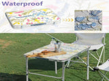 3FT Rectangle Folding Camping Table, 2 Foldable Tabletop Aluminum Portable Outdoor Picnic Table with 43607263