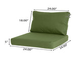 Noah Outdoor Club Chair Cushion Set, Seat Cushion and Back Cushion, Green N775P291454G