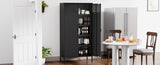 71 inches high metal storage locker with 4 adjustable shelves and 5 tiers, suitable for homes and T3421P312412