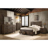 Rustic Golden Brown 2-drawer Nightstand B062P145494