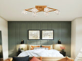 6-Light Crystal Ceiling Light for Dining Room, Modern Ceiling Lamp with Light Fixture For Entryway, W1592P251110