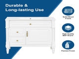 36" Bathroom Vanity with Sink, Freestanding Bathroom Cabinet with Ceramic Basin, Flip Drawer, N725P356064K