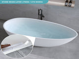 59'' Solid Surface Matte Tub, Freestanding Solid Surface Resin Stone Bathtub, Solid Surface Matte W2753P191227