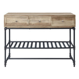 Mankato Oak and Sandy Black Sofa Table B062P186450