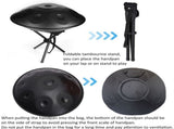 10 Notes Black Solid Color Handpan Drum Steel Percussion Instrument 72096824