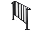 Matte black 3-tier ABS plastic handrail for patio stairs 20453346