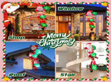 8 Foot Giant Inflatable Santa with 6 LED Lights - 3 Santa Designs 3 "Merry Christmas" Signs, Quick 52468426