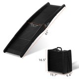 ZNTS 60 inch Nonslip Folding Dog Ramp, Tri-Fold Portable Lightweight Pet Ramp for Cars, Trucks and SUVs 29375862