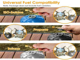 13KW Stepless Adjustable Camping Gas Stove Windproof 5 Burner Head Copper Preheating Tube, Piezo 29040017
