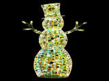 4FT Lighted Iridescent Snowman Christmas Decorations, Pre-lit Holiday Decor with 100 Warm White LED 15924623