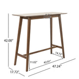 ZNTS Wood Bar Table, Natural Walnut Finish, 17.72 in x 47.24 in x 42.01 in 58918.00