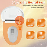 Smart toilet with Built-in Seat, One Piece Elongated Modern Toilet with Adjustable Temp N753P222587W