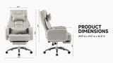 Swivel Ergonomic Office Chair, Technology Leather High Back Office Chair with Lumbar Support W2367P181248