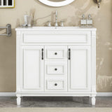 36'' Bathroom Vanity with Top Sink, Modern Bathroom Storage Cabinet with 2 Soft Closing Doors and 2 N710P230231K