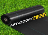 4 x 300ft Weed Barrier Landscape Fabric - 3.2OZ Heavy Duty Driveway Fabric, Woven Weed Control 07306553