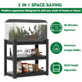 40-50 Gallon Fish Tank Stand - Metal Aquarium Stand, 31.5 "L x 18 "W x 34"H Adjustable Heavy Duty T2398P211225