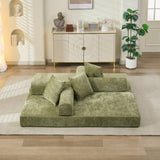 Comfy Convertible Folding Mattress Couch, Floor Bed, Chenille Floor with Armrest, Floor W1143P330251