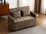 56.9" Loveseat Sofa Pull-out Sofa Bed Sleeper Sofa with a Reversible Backrest Cushion, Side Pockets, N719P208853D