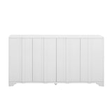 Sophisticated 4-Door Sideboard Adorned with Intricate Linear Accents and Luxurious N711P247438K