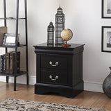 ZNTS Black 2-Drawer Nightstand B062P189240