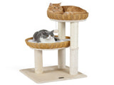 Multi-Level Cat Tree with 2 Wicker Baskets & Sisal Scratching Posts Indoor Cat Tower 01745223
