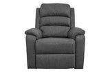 Modern Dark Gray Color Burlap Fabric Recliner Motion Recliner Chair 1pc Couch Manual Motion Living B011133822