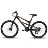 A26207 26 Inch Steel Frame Shock Fork Plus Shock Absorber 21-speed Unisex Mountain Bike W709P285164