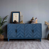 Stronger Vintage Style Buffet Cabinet, Lacquered Accent Storage 4 Door Wooden W1445121942