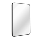 24x32 Inch Black Metal Framed Rectangular Bathrrom Mirror for Wall. W2203P302676
