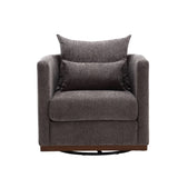 ZNTS COOLMORE Swivel Chair, Comfy Round Accent Sofa Chair for Living Room, 360 Degree Swivel W395P198273