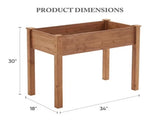 Bed - Cedar Planter with Non-Woven Liner, Bottom Drainage, 30-Inch Height, 34 x 18 x 30 in Sizes for 78774932