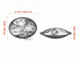 22" 10-Note D Minor Handpan Drum Set with Mallets, Includes Stand & Carry Bag 02665720