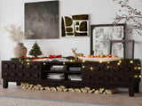 Modern Mid-Century Media Console with 4 Drawers and Cable Management, TV Console Table for TVs up to W757P305596