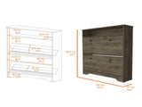Cranbery 2-Shelf Shoe Rack Dark Brown B06280038
