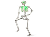 5.5ft Life-Size Pre-Lit Halloween Skeleton - Built-In Green LED Lights , Fully Poseable 34901388