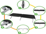 Portable Folding Camping Cot with Carrying Bag Army 00300550