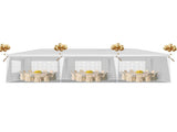 10'x30' Outdoor Party Tent with 8 Removable Sidewalls, Waterproof Canopy Patio Wedding Gazebo, White 97185781