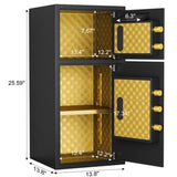 Large Double-door Coin-operated Safe,Digital Security Safe with Fireproof and Waterproof Bag,6.0 W1779P283321