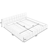 King size Upholstered Bed Frame Thick Fabric, Chenille Fabric Grounded Queen Size Platform Bed W487P246688