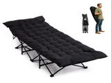 Folding Camping Cot Bed with Soft Pad, Portable Outdoor Cot, Adults Sleeping Bed 92690185