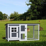 Outdoor Indoor Poultry Cage Small Animal House outdoor chicken hutch coop with running cage W21949176