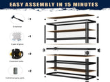 Garage Shelving Storage 60 H, Heavy Duty Metal Shelves 2400 lbs Capacity, Adjustable 5 Tier Rack 70472224