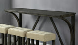 Brown Dining Room 4pc Set Functional Unique Dining Table w USB 3x Stools Tufted Beige Seats Kitchen B2741P301926
