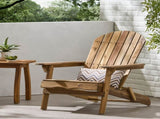 Folding Adirondack Chair Outdoor Wooden Accent Furniture Fire Pit Lounge Chairs,Foldable Design for N770P358873T