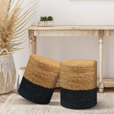 ZNTS Ottoman Poof, Natural Seagrass Poufs, Hand Weave Round Footstool, Pouffe Accent Chair, Sitting 83964046