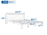 Platform Bed Frame with Headboard, Wood Slat Support, No Box Spring Needed, Queen,Espresso 12847668