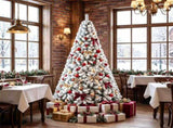 7.5 FT Snow Flocked Artificial Christmas Tree with 1010 Branch Tips, Hinged PVC Xmas Tree Foldable 21440792