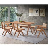 Beige and Natural Arm Chair B062P209281