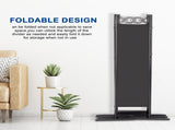 5.74FT 6-Fold Top With Shape 160g Polyester Cloth Plastic Feet Carbon Steel Frame Foldable Screen 49481759